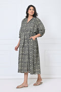 Floral Print Cotton Maxi Doi Dress