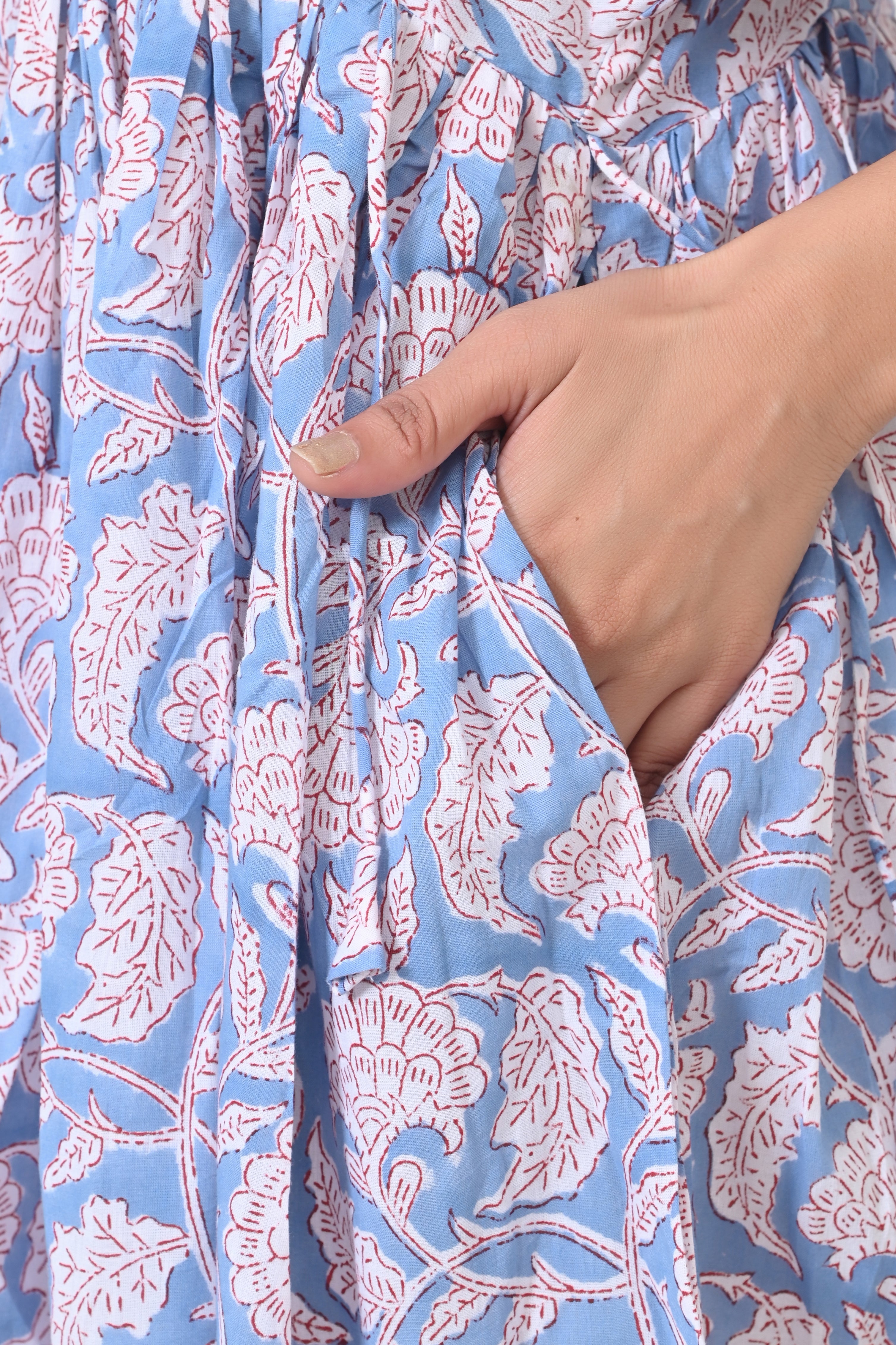Printed Cotton Maxi Doi Dress