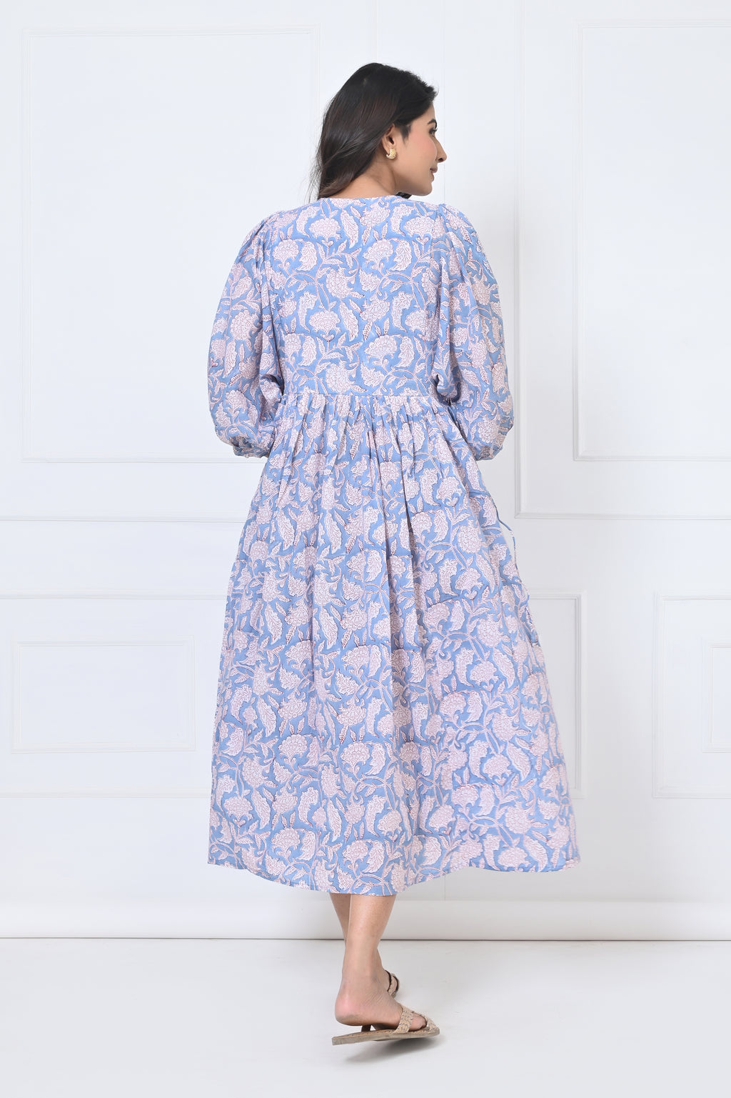 Printed Cotton Maxi Doi Dress