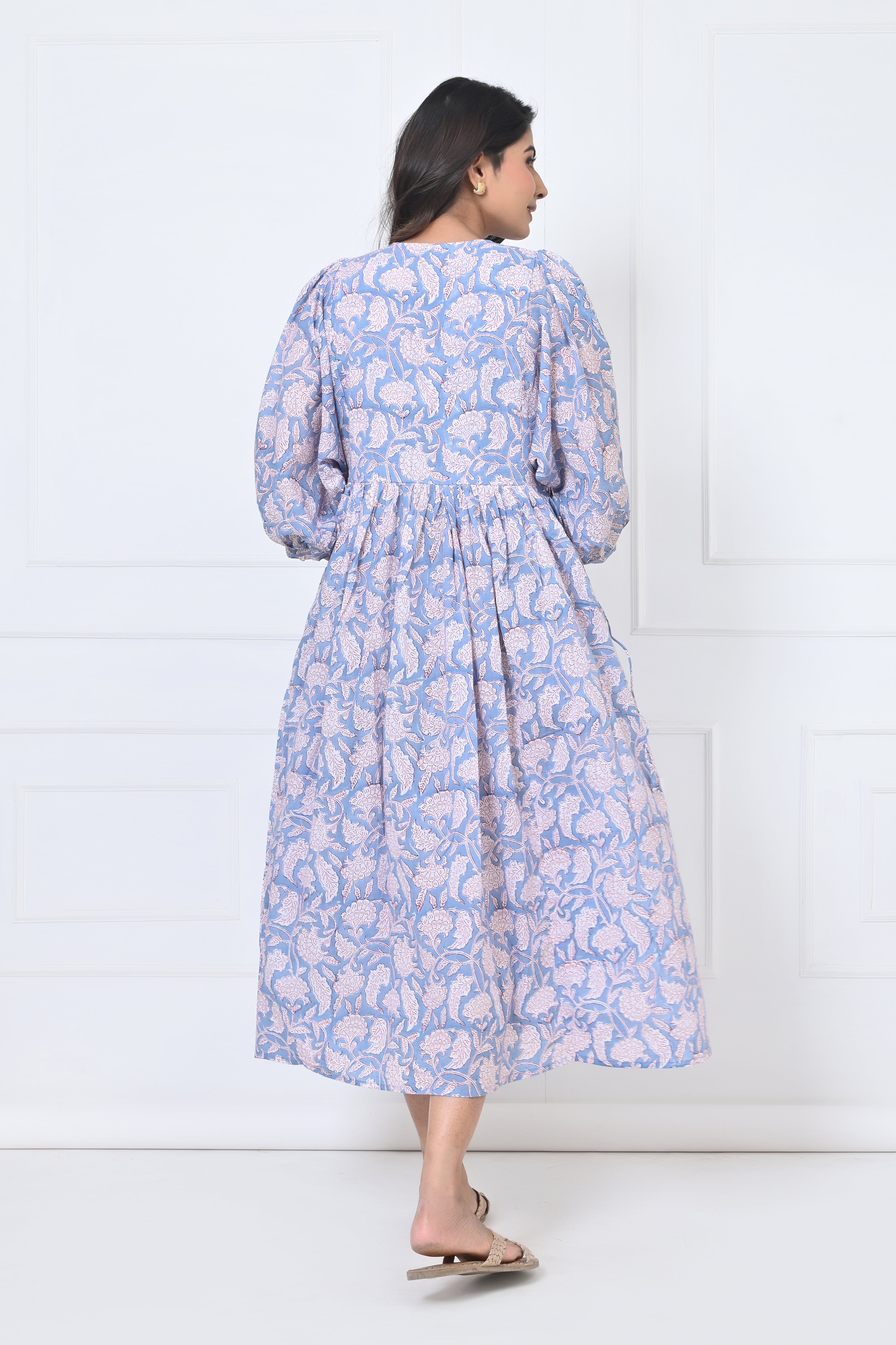 Printed Cotton Maxi Doi Dress
