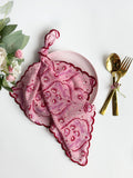 Rose paisley Scalloped Napkin (set of 6)