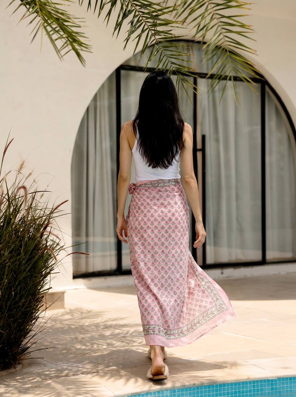 Soft Rose Buti Print Cotton Sarong