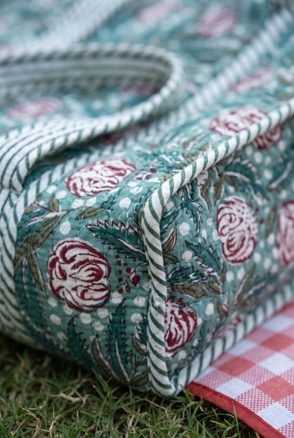 Blooming Meadow Quilted Tote Bag