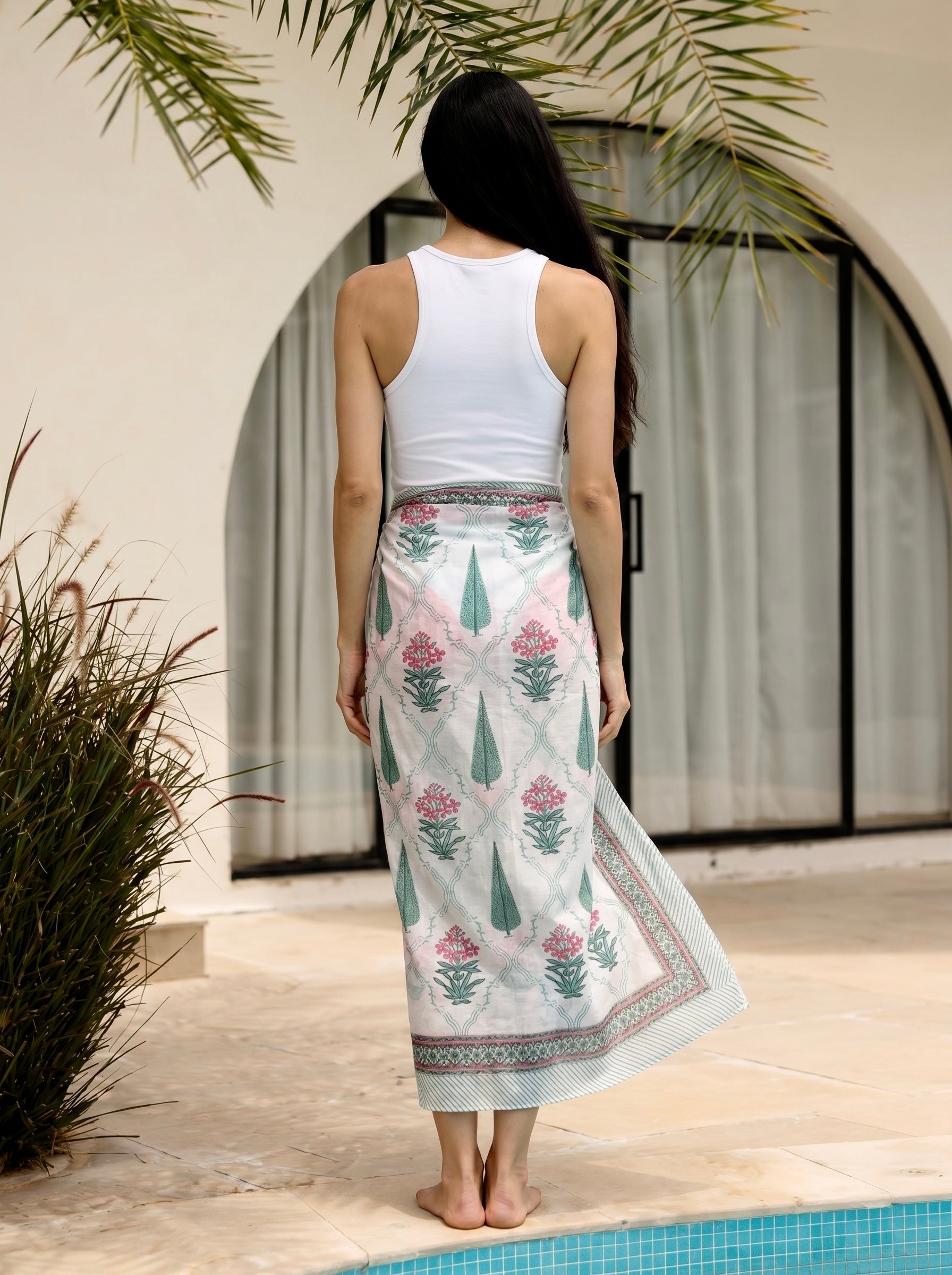 Pastel Meadow Cotton Sarong
