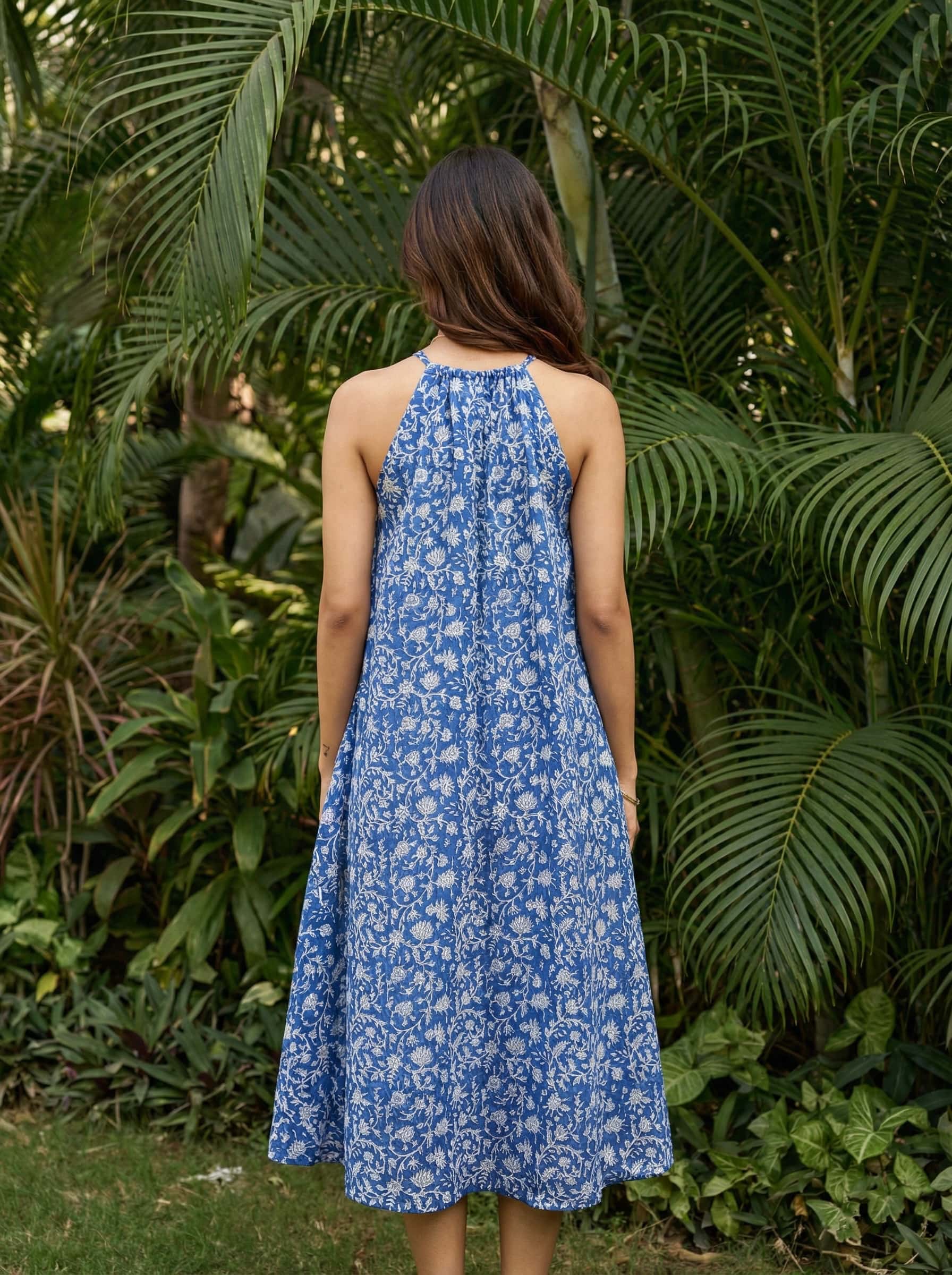 Azure Grace Midi Dress