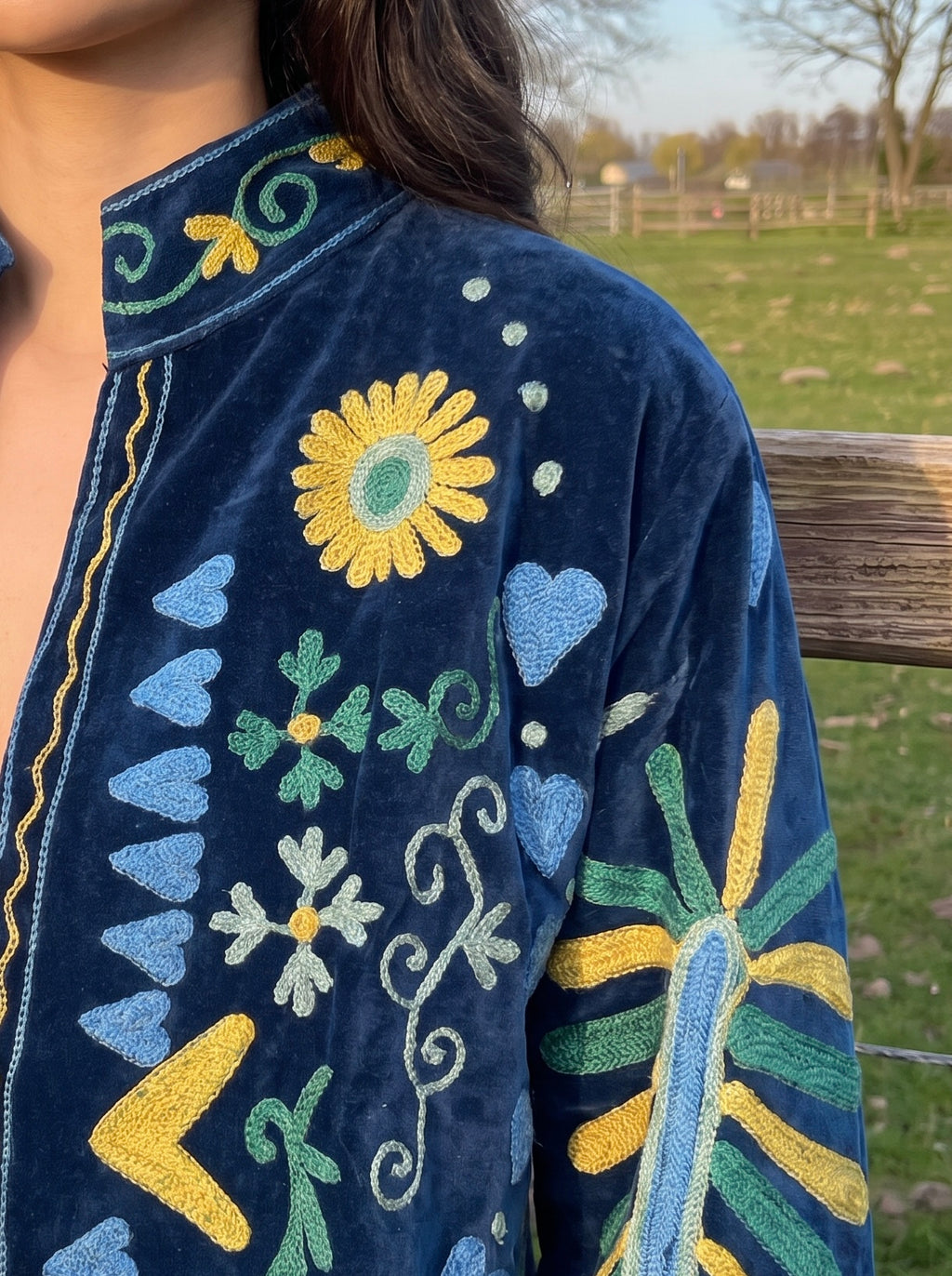 Royal Botanica Velvet Suzani Jacket