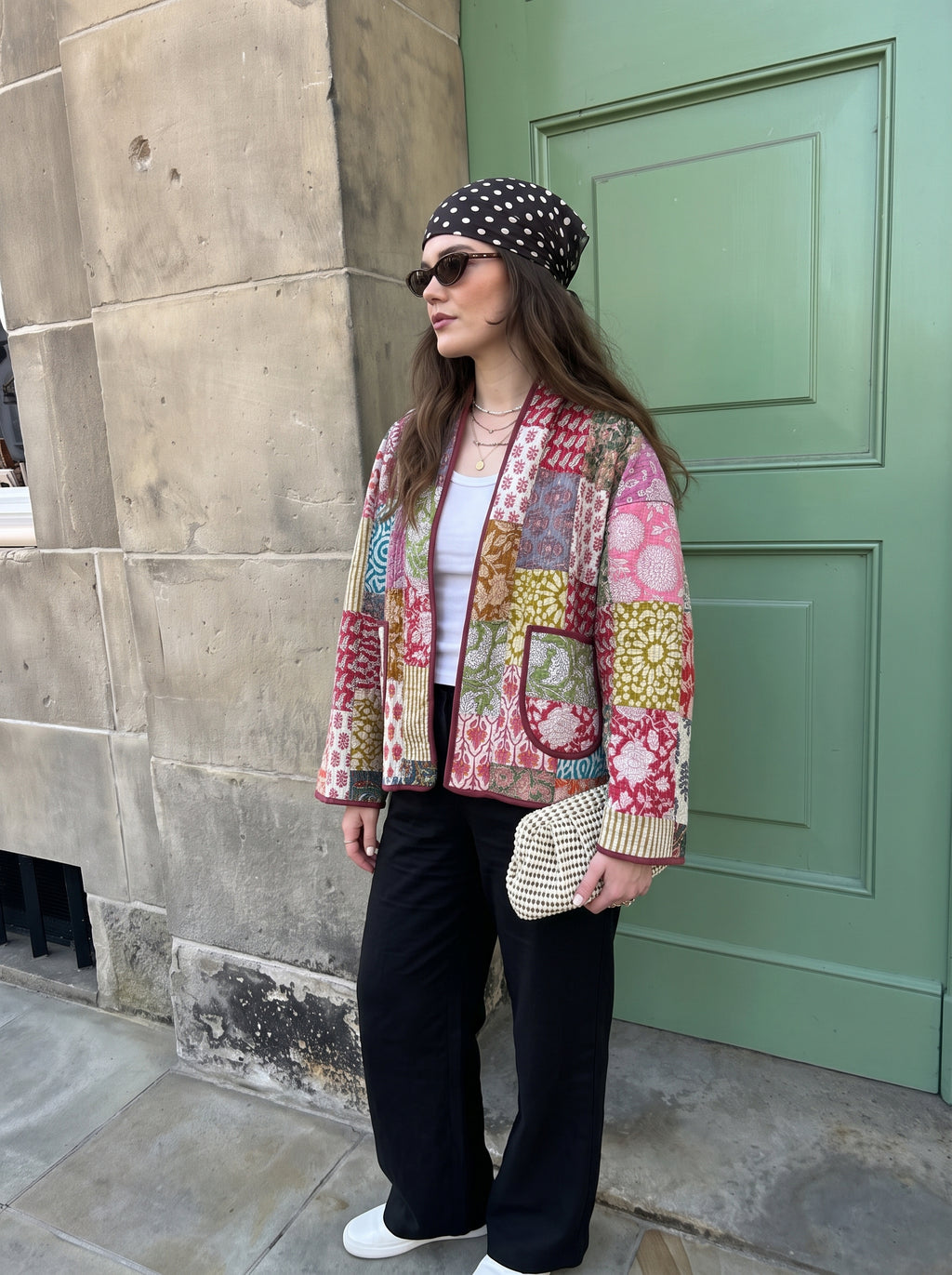 Patchwork Handblock Quilted Cotton Jacket