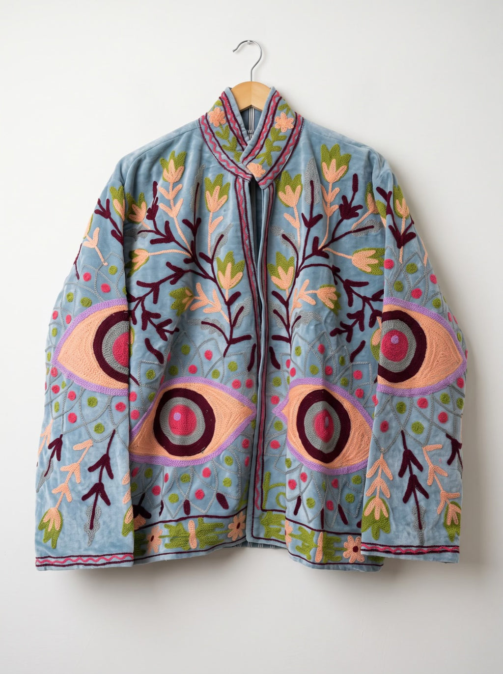 Sky Blue Suzani Eye Jacket