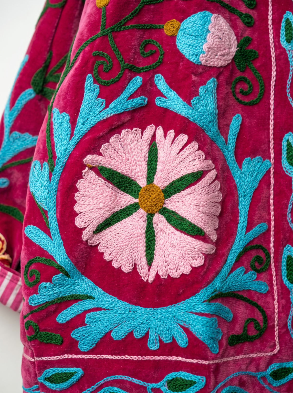 Magenta Bloom Suzani Velvet Jacket