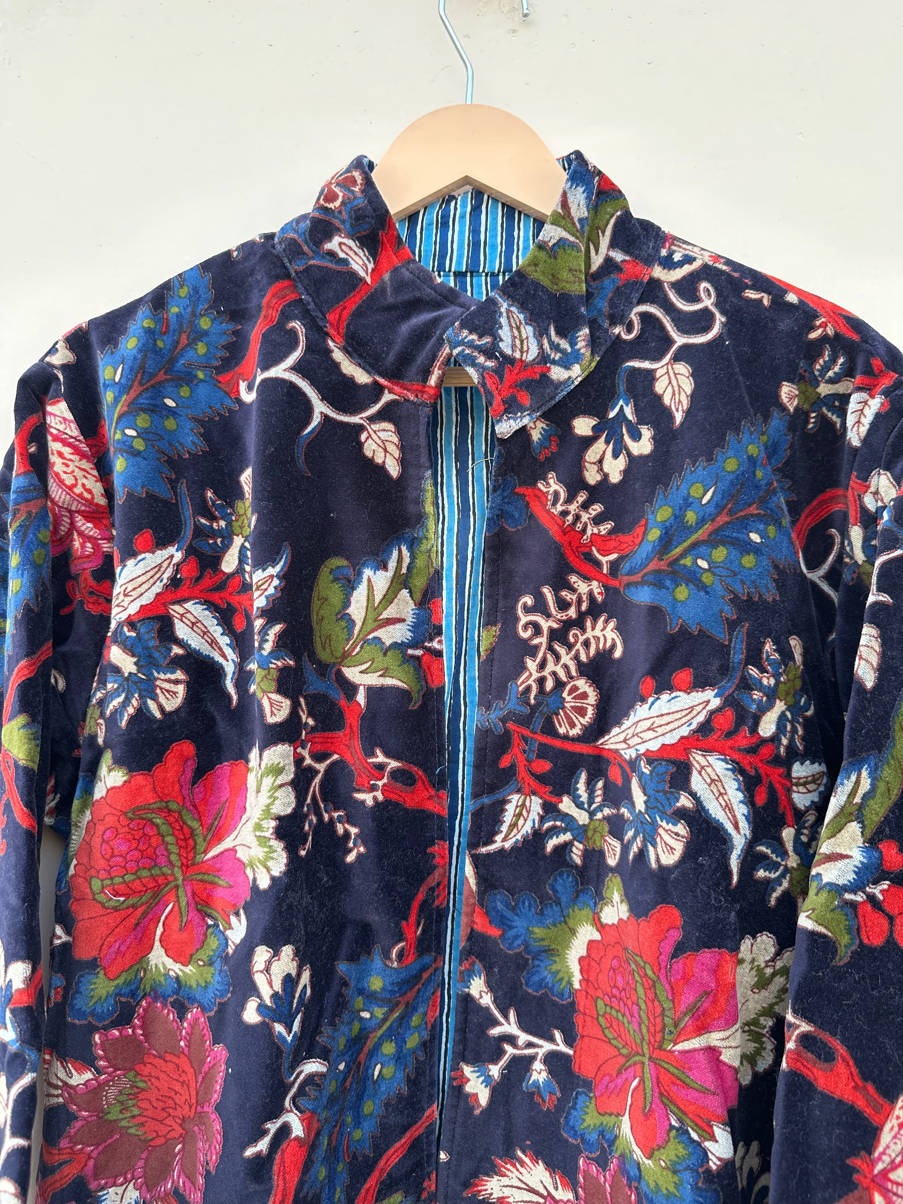 Midnight Garden Floral Velvet Jacket