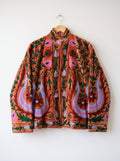 Terracotta Floral Suzani Velvet Jacket