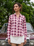 Love Check Printed Cotton Shirt