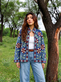 Navy Bloom Heritage Suzani Jacket
