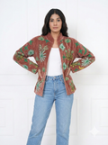 Wild Leopard Embroidered Velvet Jacket