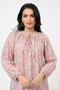 Blush Stripe Floral Grace Cotton Top